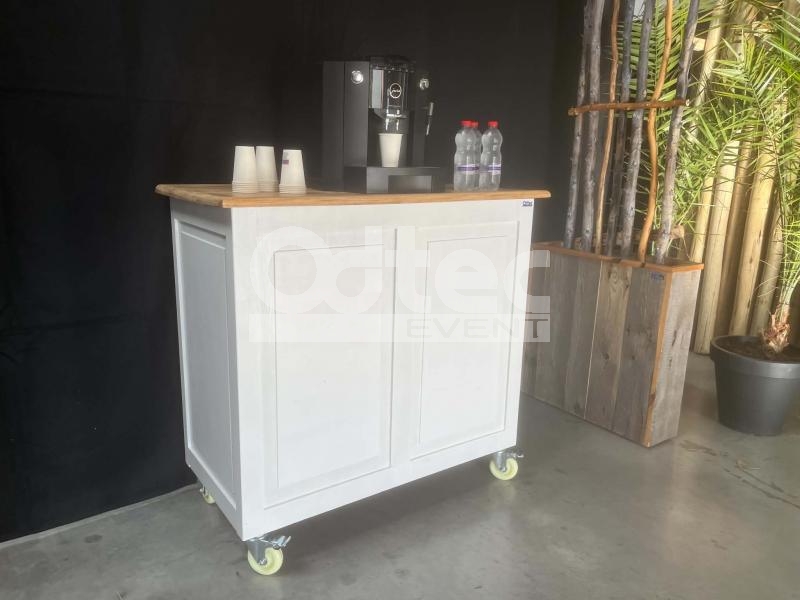 COMPTOIR MOBILE EN HËTRE ECO RESPONSABLE Blanche/Bois - location Mouscron Tournai Lille - photo 5